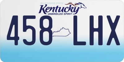 KY license plate 458LHX