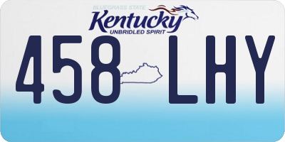 KY license plate 458LHY