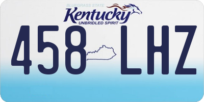 KY license plate 458LHZ