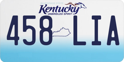KY license plate 458LIA