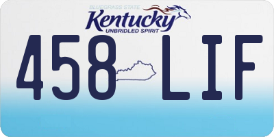 KY license plate 458LIF