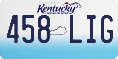 KY license plate 458LIG