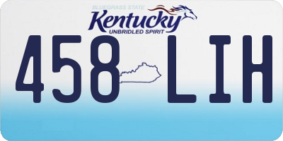 KY license plate 458LIH