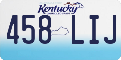 KY license plate 458LIJ