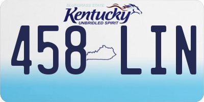 KY license plate 458LIN