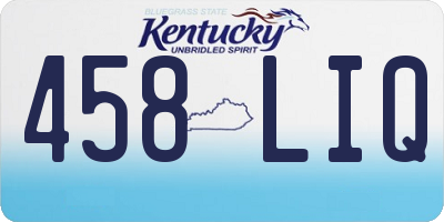 KY license plate 458LIQ