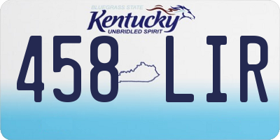 KY license plate 458LIR