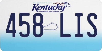KY license plate 458LIS
