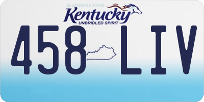 KY license plate 458LIV