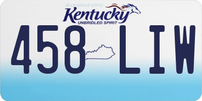 KY license plate 458LIW