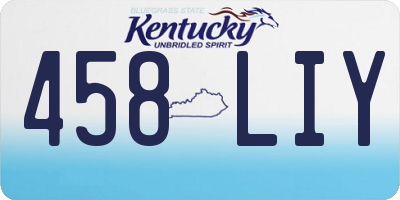 KY license plate 458LIY