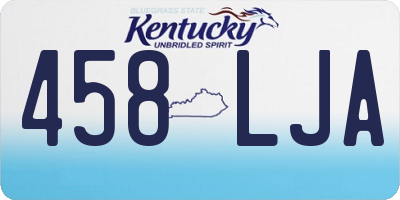 KY license plate 458LJA