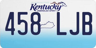 KY license plate 458LJB