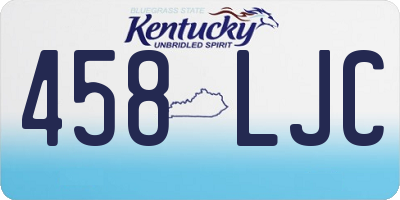 KY license plate 458LJC