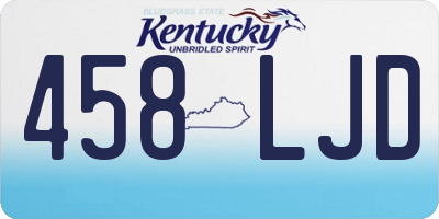 KY license plate 458LJD