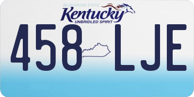 KY license plate 458LJE
