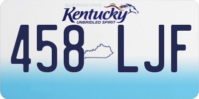 KY license plate 458LJF