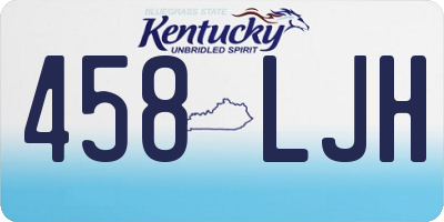 KY license plate 458LJH