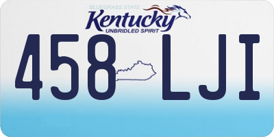KY license plate 458LJI