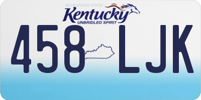 KY license plate 458LJK