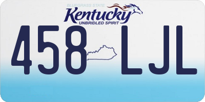 KY license plate 458LJL
