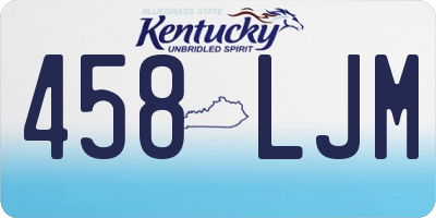 KY license plate 458LJM