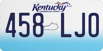 KY license plate 458LJO