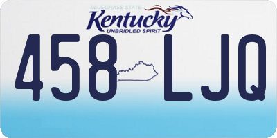 KY license plate 458LJQ