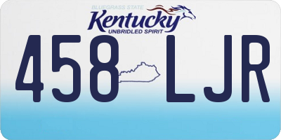 KY license plate 458LJR