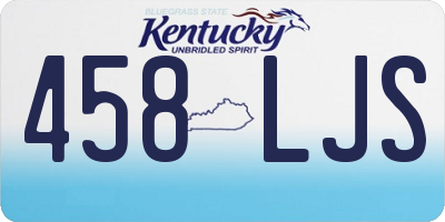 KY license plate 458LJS