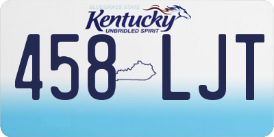 KY license plate 458LJT