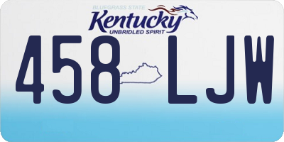 KY license plate 458LJW