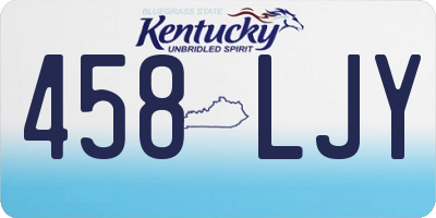 KY license plate 458LJY