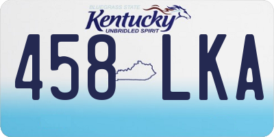 KY license plate 458LKA