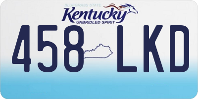KY license plate 458LKD