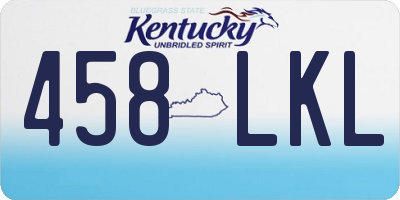 KY license plate 458LKL