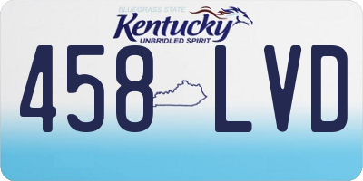 KY license plate 458LVD