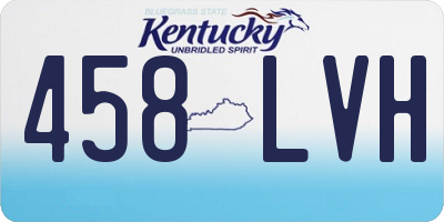 KY license plate 458LVH