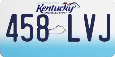 KY license plate 458LVJ