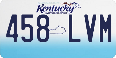 KY license plate 458LVM