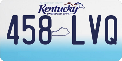 KY license plate 458LVQ