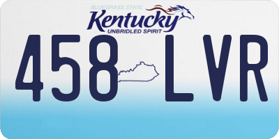 KY license plate 458LVR
