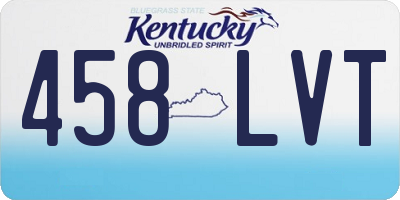KY license plate 458LVT