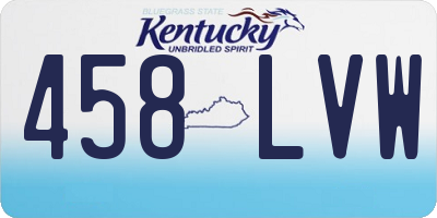 KY license plate 458LVW