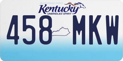 KY license plate 458MKW