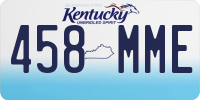 KY license plate 458MME