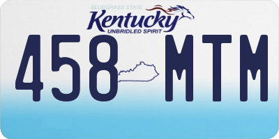 KY license plate 458MTM
