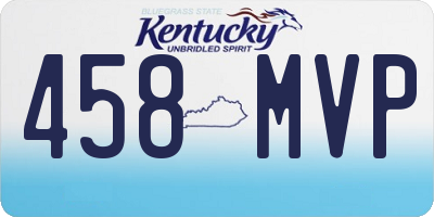 KY license plate 458MVP