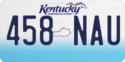 KY license plate 458NAU