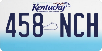KY license plate 458NCH